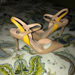 Nude & Yellow Heels